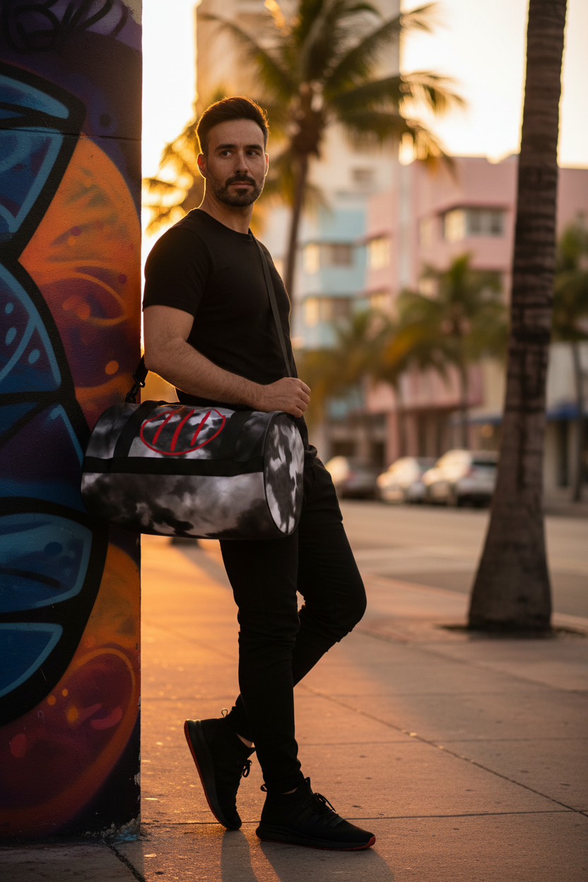 All-over print gym bag